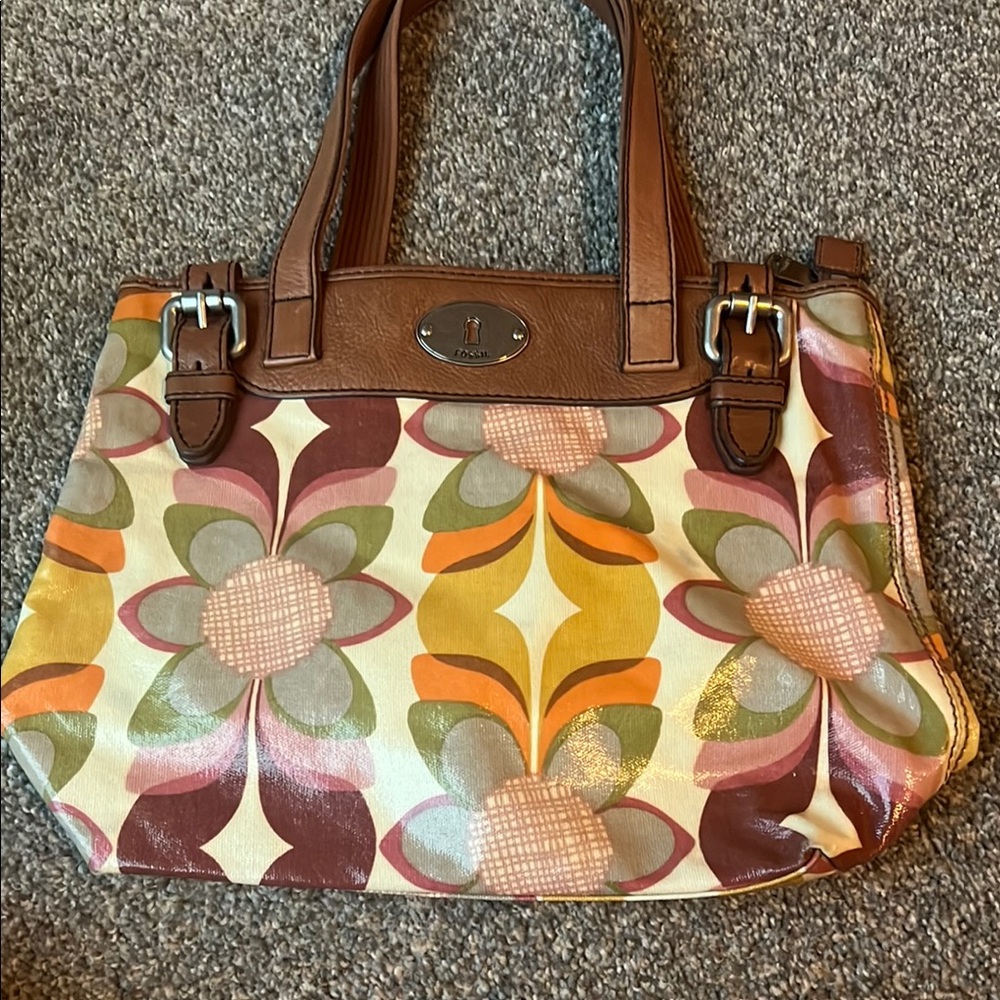 Fossil Multicolor Floral Tote Bag